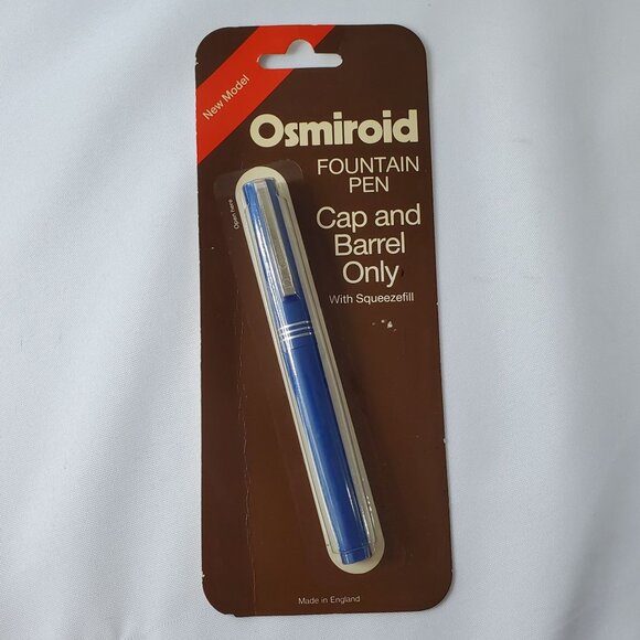Vintage Osmiroid Fountain Pen, Cap & Barrel Only Squeezefill Blue - Picture 1 of 7